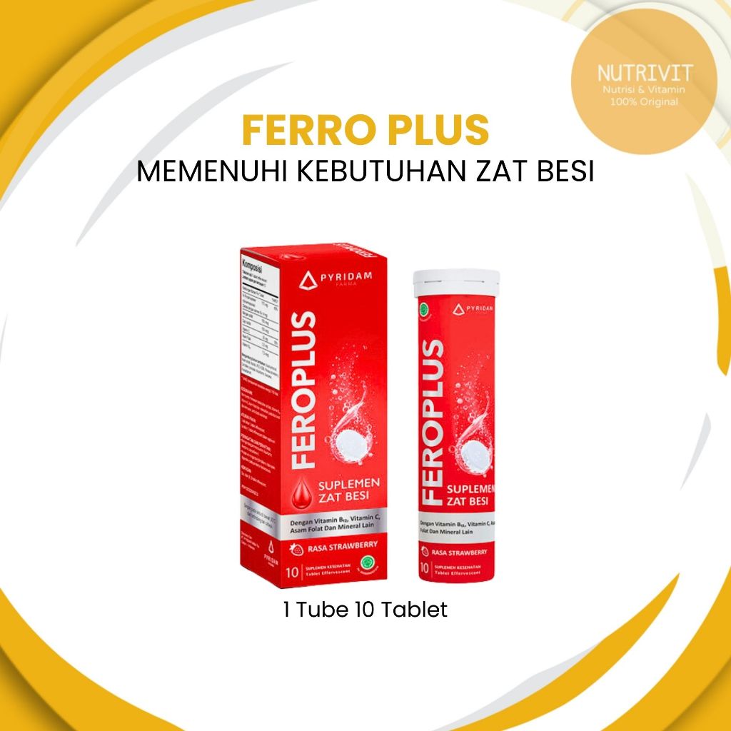 FEROPLUS EFFERVESCENT - suplemen zat besi