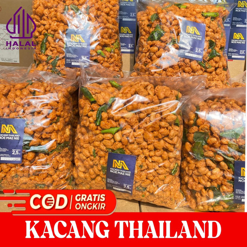 

Kacang Thailand Pedas Gurih NoeMaenie | 2,5Kg 1Kg 500Gr