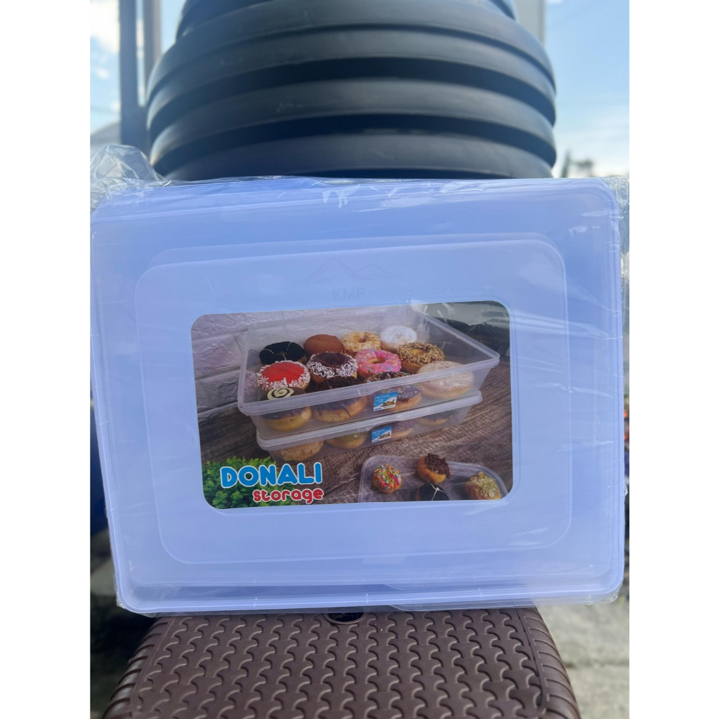 (SATUAN) Toples plastik donat ukuran 5500 merk KMP Donali BPL 040 untuk tempat donat dan kue kering
