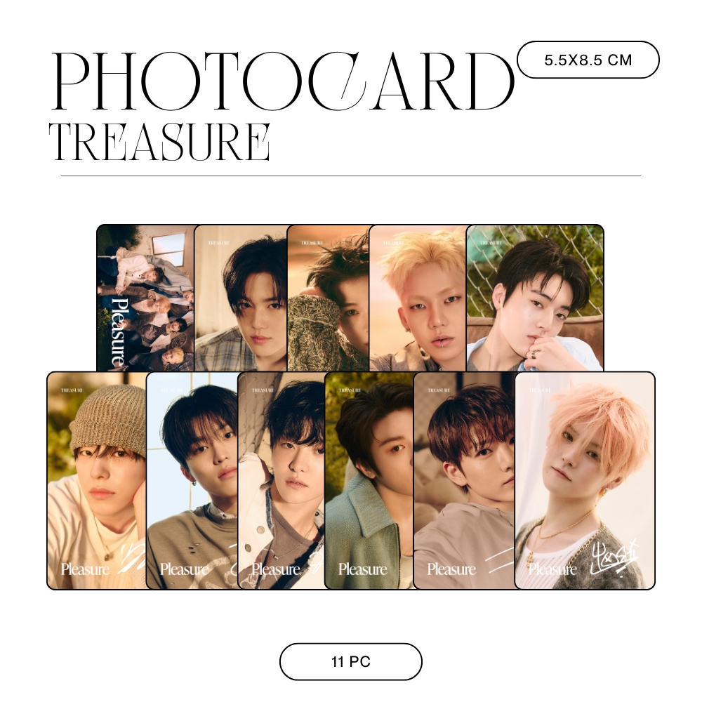 PHOTOCARD TREASURE PLEASURE 11 PCS KPOP UNOFFICIAL HYUNSUK JAEHYUK ASAHI YEDAM DOYOUNG HARUTO