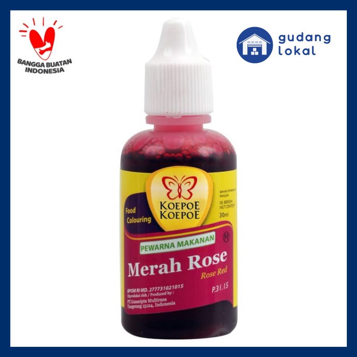 

PEWARNA MAKANAN MERAH ROSE KOEPOE KOEPOE 30 ML