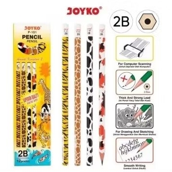 

PENSIL 2B JOYKO P-101 ANIMAL KINGDOM PER 1 PAK 12 PCS