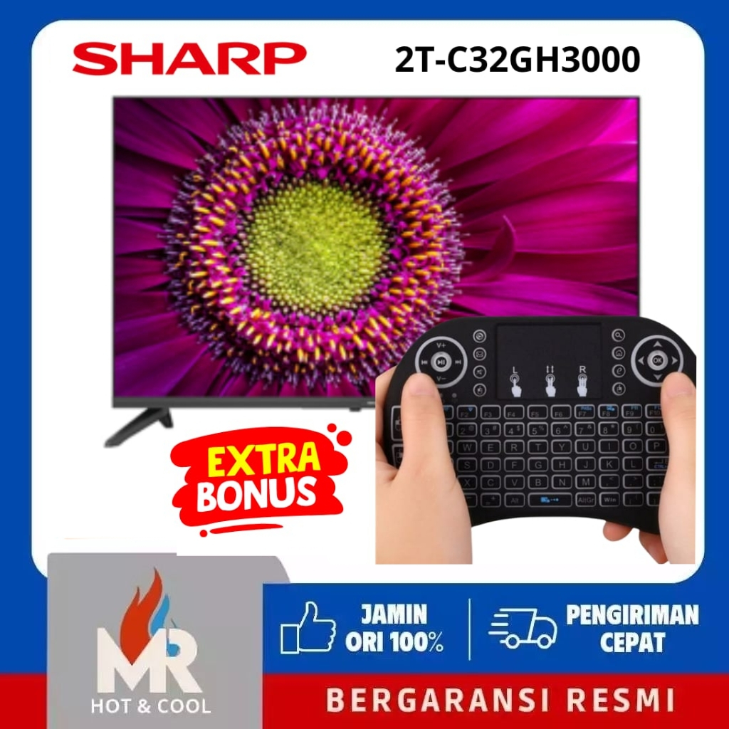 SHARP Digital TV 32GH30001 32" ANDROID TV 32inch 2T-32GH30001 BONUS MIKEY