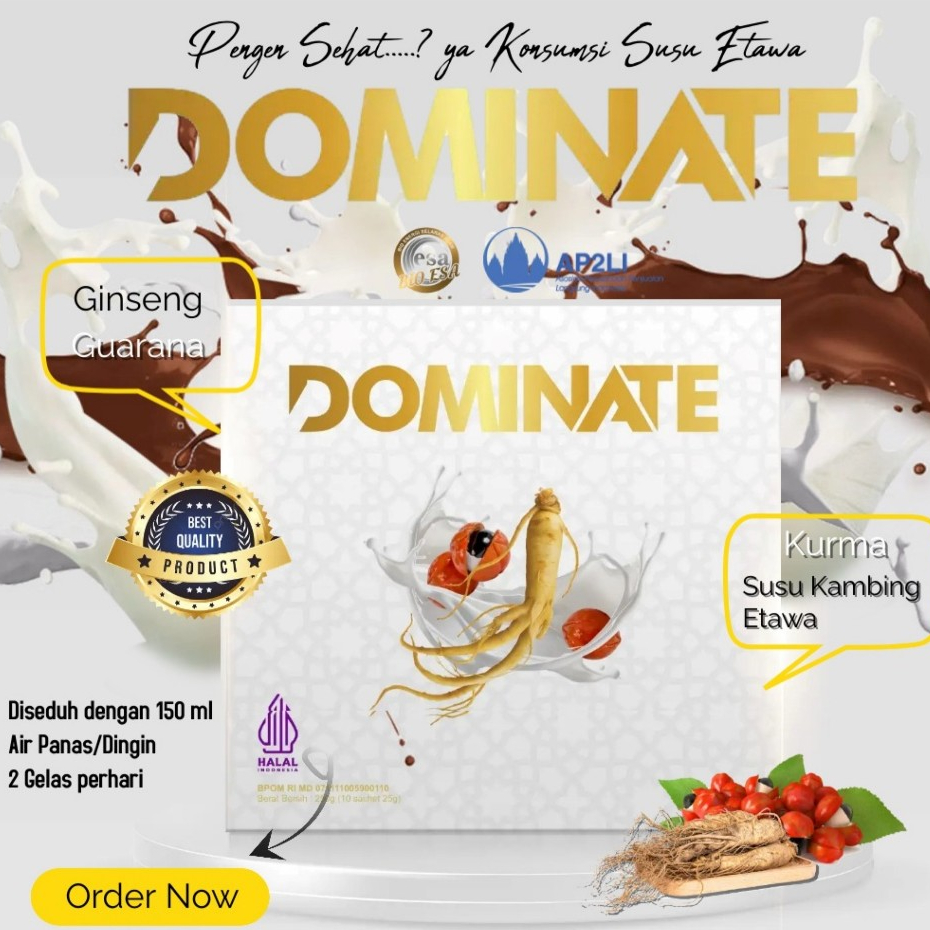 

Original Susu Dominate 3 Pack Isi 30 Sachet || Susu Kambing Etawa Untuk Kesehatan Stamina