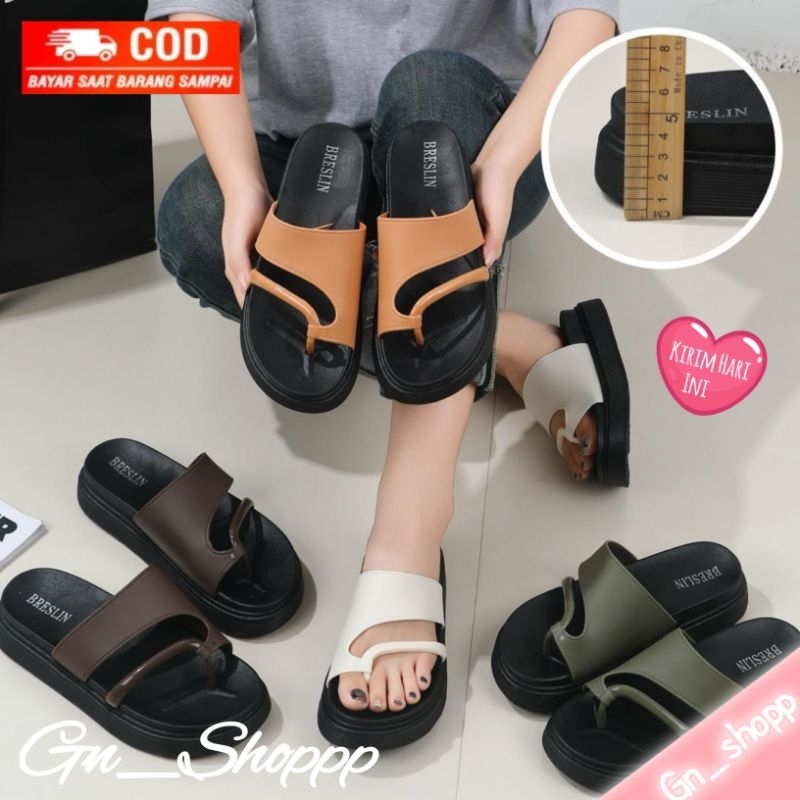 Sandal Wanita Terbaru WEDGES Karet Jelly Breslin 1263-1