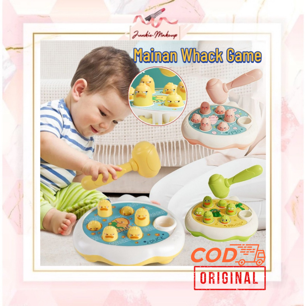 𝗝𝗨𝗡𝗞𝗜𝗘 𝗠𝗔𝗞𝗘𝗨𝗣 - Mainan Edukasi Anak / Mainan Pukul Pukulan /  Mainan Anak Pukul Palu Tikus