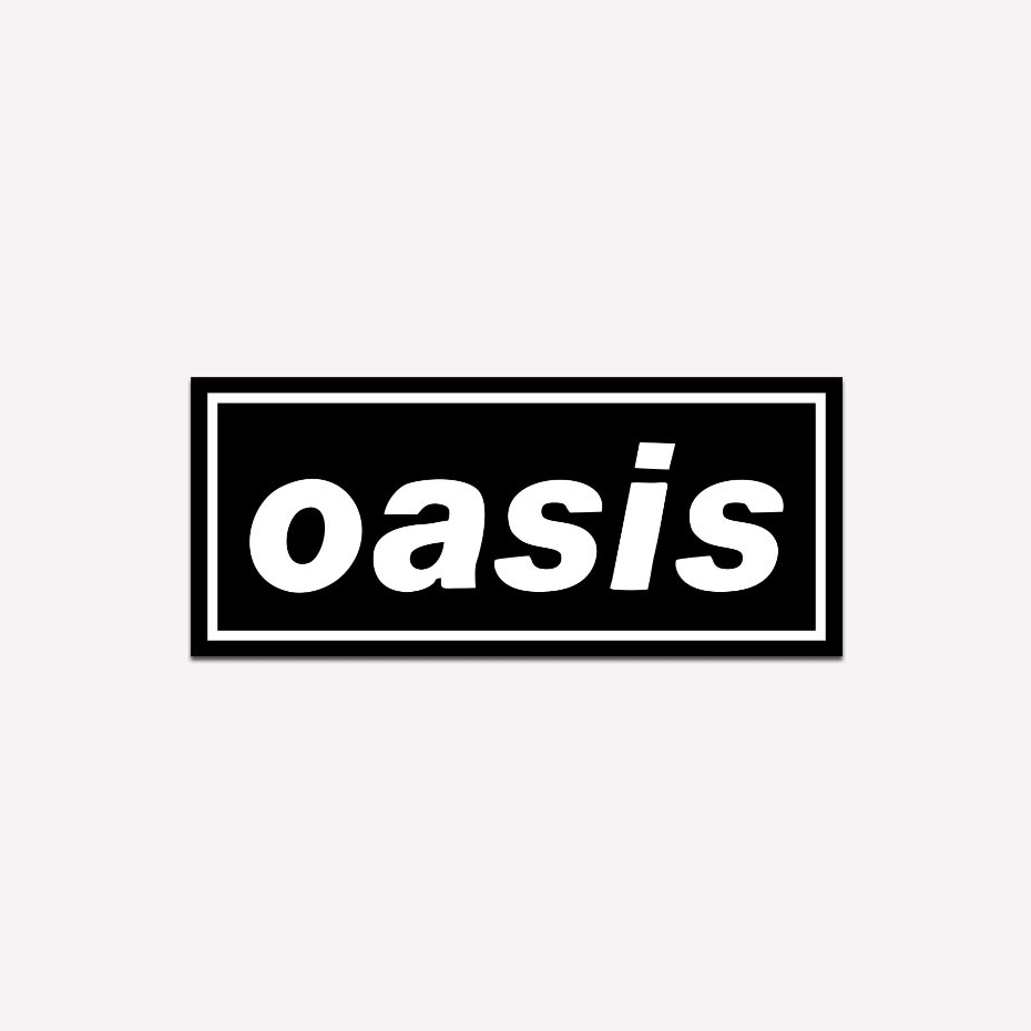 

Stiker Oasis Band Pop Print Cut Sticker Gitar Koper HP Notebook Helm