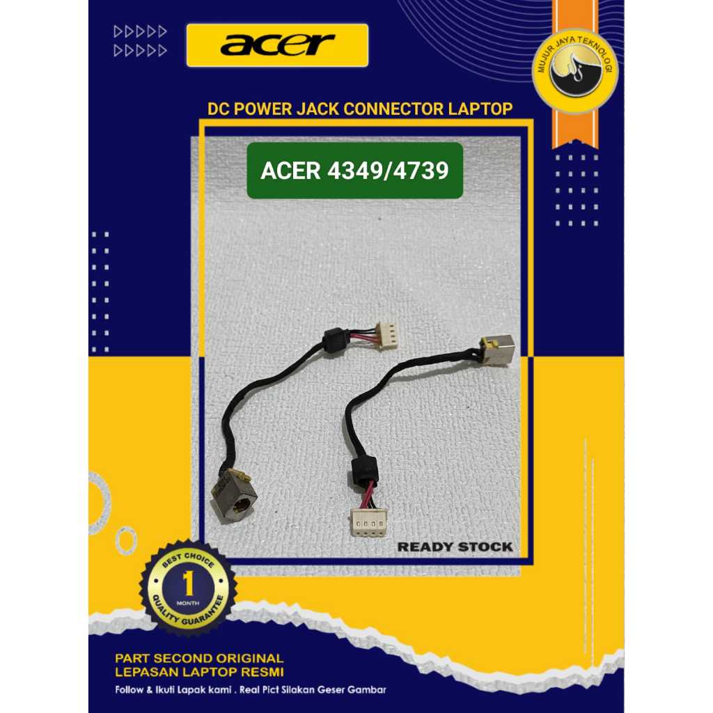 DC Power Jack Connector Konektor Laptop Acer 4739 V3-471 V3-471G 4749 4250 5349 Original Second