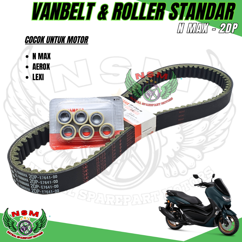 VANBELT + ROLLER SET 6 PCS NMAX / AEROX / LEXI / VANBEL / VBELT