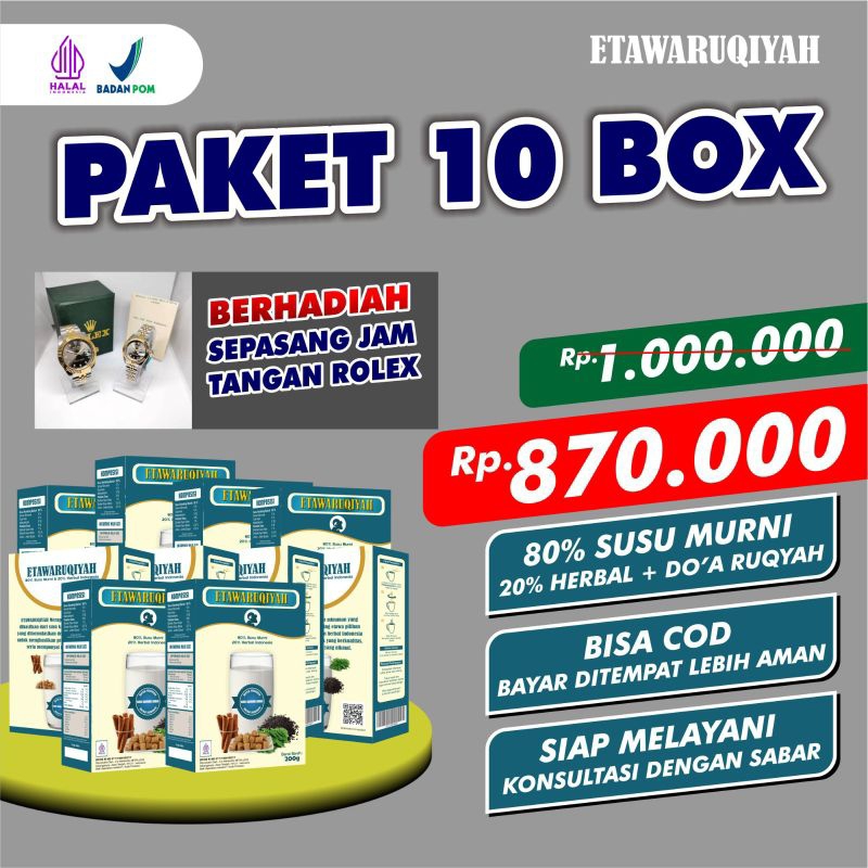 

ETAWARUQIYAH + 2 JAM TANGAN ROLEX | ATASI | NYERI SENDI, REMATIK, STROKE, ASAM LAMBUNG, ASAM URAT