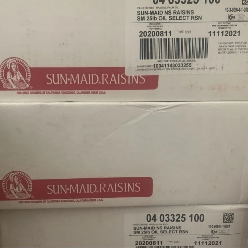 

kismis sun•maid.raisin 250 gr / sun maid raisin 250 gram / kismis raisin sunmaid 250 gram