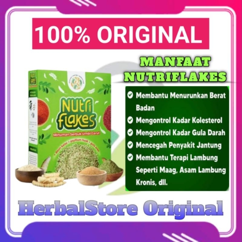 

NUTRIFLAKES SEREAL UMBI GARUT - AMPUH MENGATASI ASAM LAMBUNG, MAAG DAN GERD 1 BOX