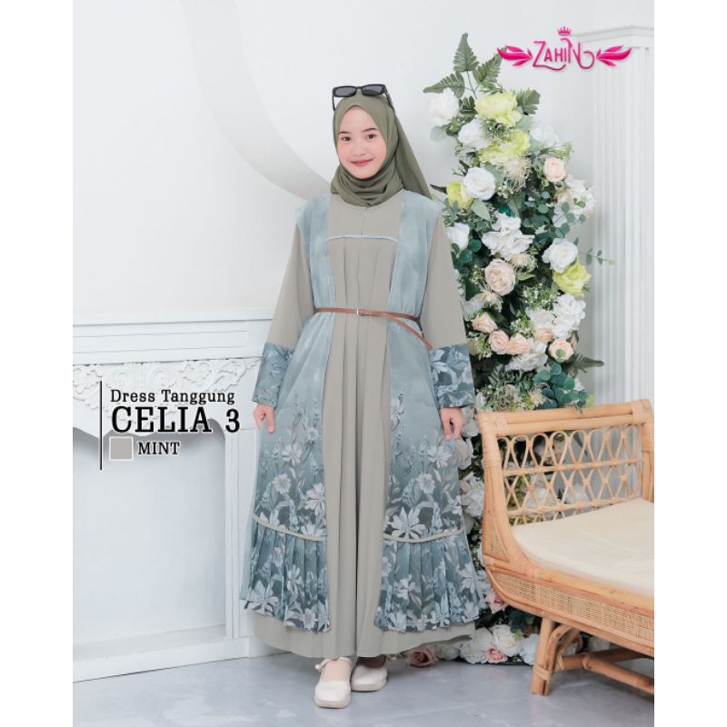 CELIA  SET OUTHER BACH 3 By Zahin/Gamis Celia Set Outer bach 3 Ori Zahin fashion/Gamis terbaru 2025
