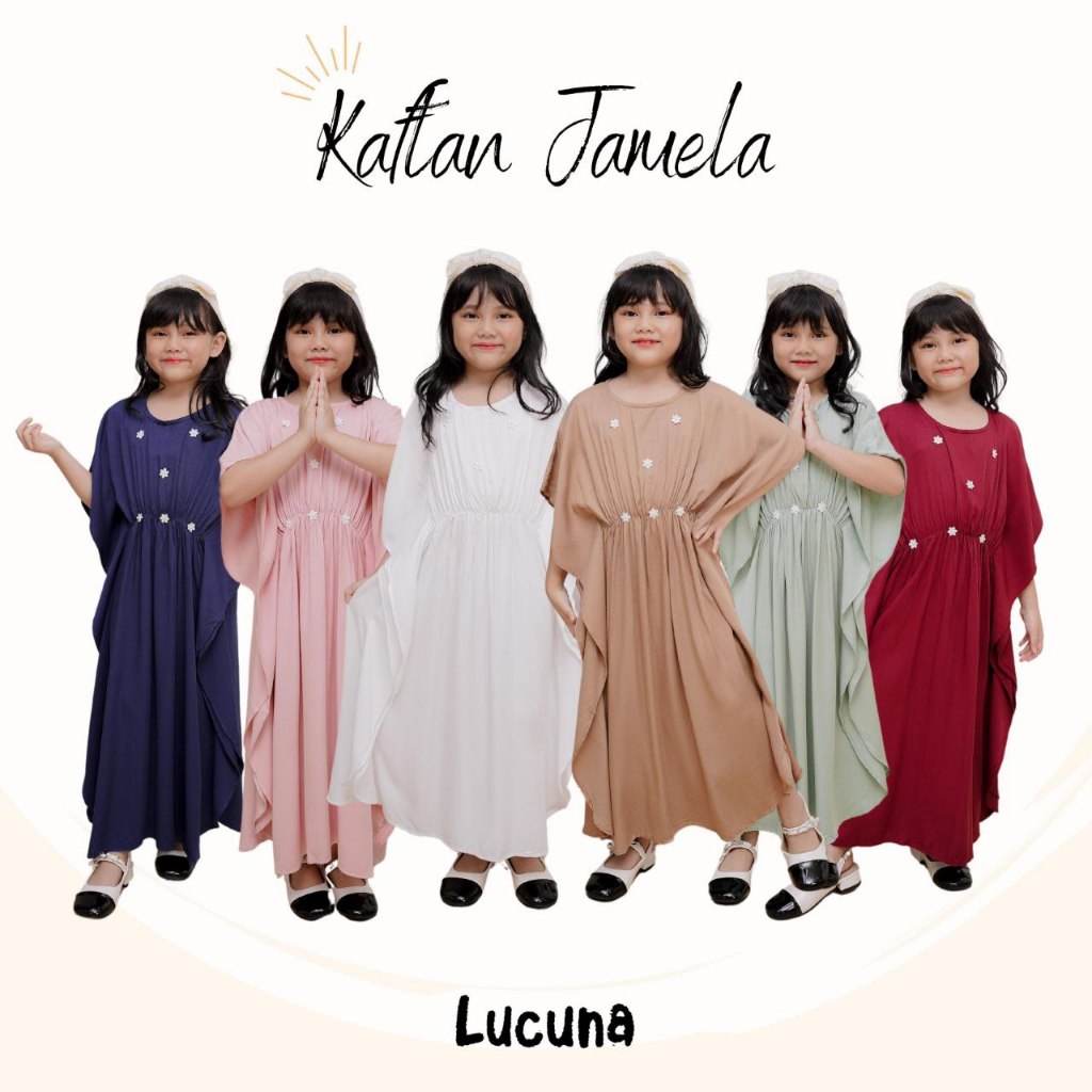 Kaftan Jameela Baju Muslim Anak Wanita by Lucuna