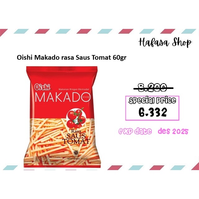 

Oishi Makado rasa Saus Tomat 60gr