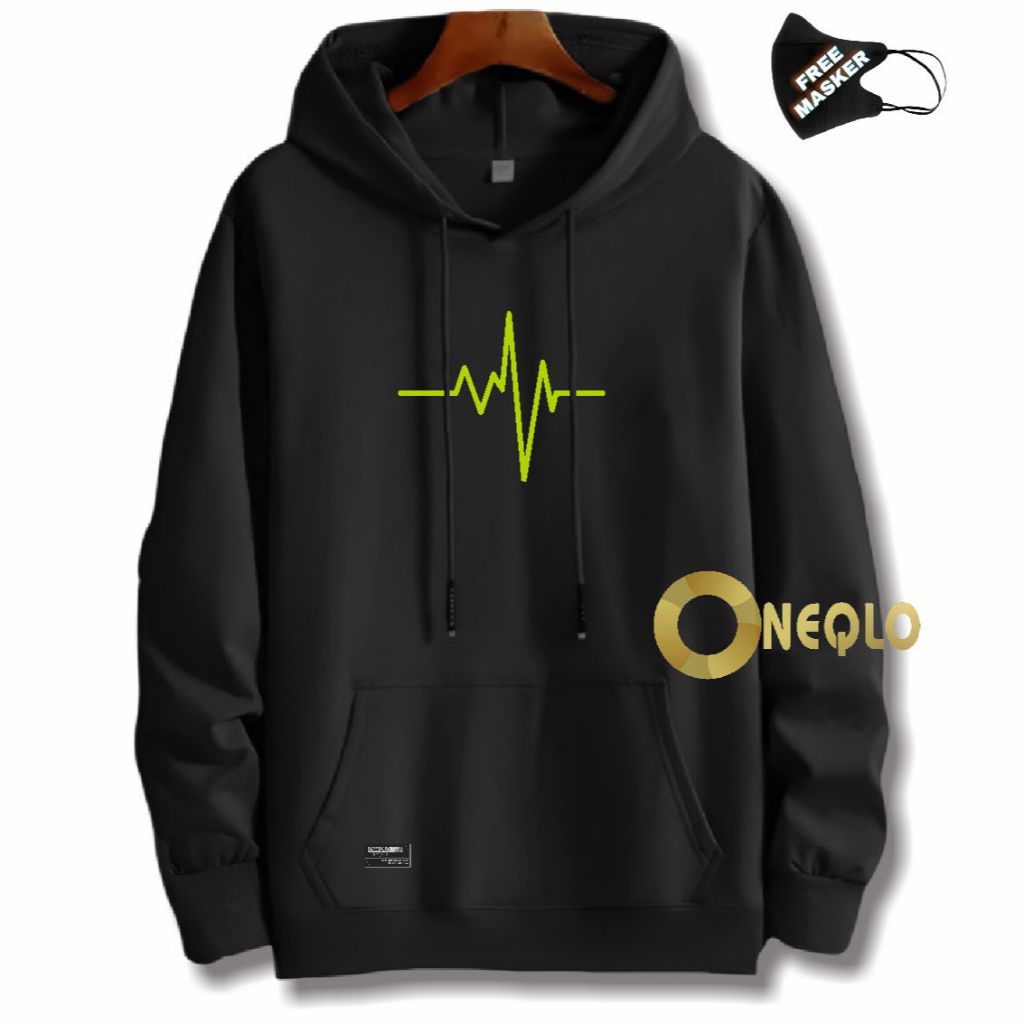 Hoodies & Sweaters List Detak Jaket Sweater Hoodie Cewek Cowok Switer Hodie Simple Polos Hitam Pekat