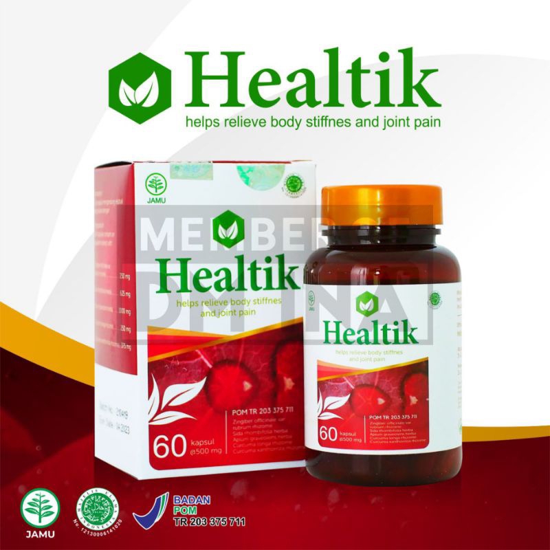 Healtik obat asam urat nyeri sendi rematik obat herbal original 60 kapsul