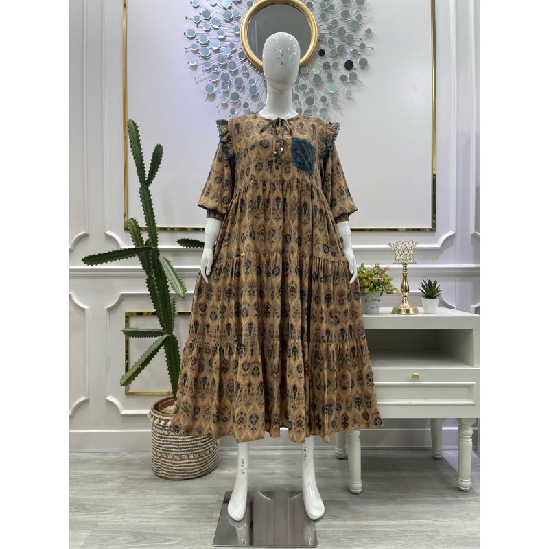 Midi dress cp renda puring 05/27f / dress salvina ys / dress katun bordir salvina ys