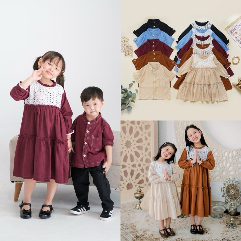 DEAN | Habibi & Ainun Series | Baju Couple Anak 1-8 Tahun Dress Anak Koko Anak