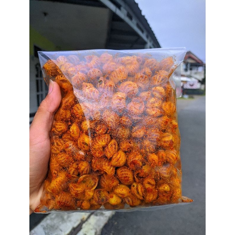 

250gram makaroni kerang pedas gurih daun jeruk