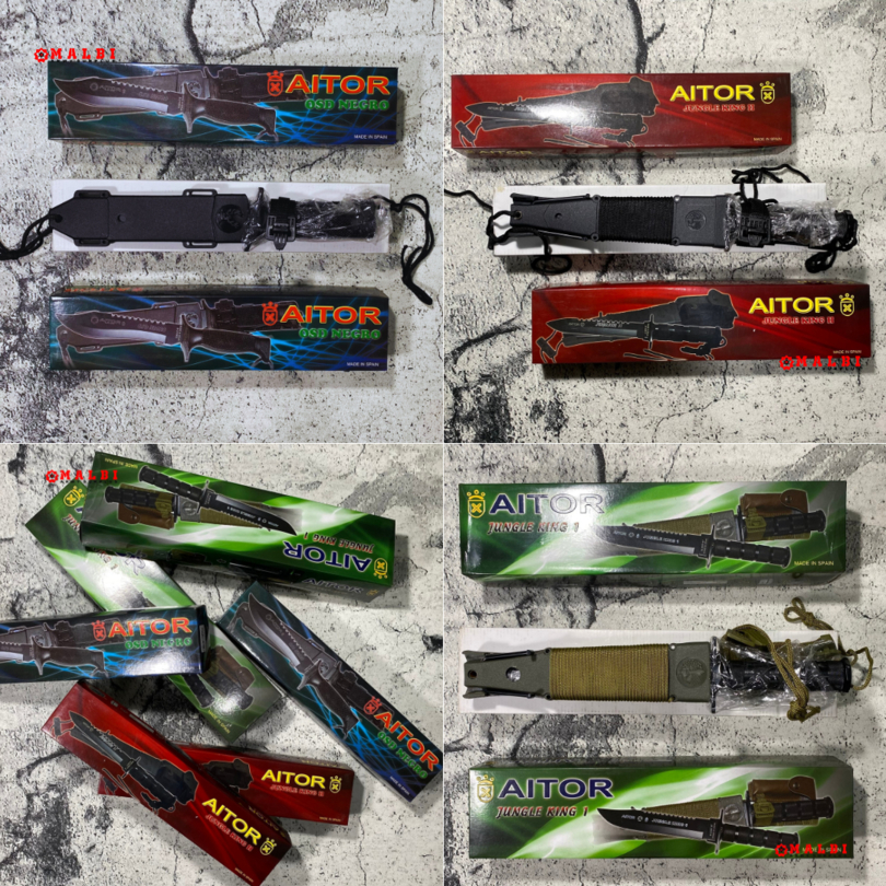 Pisau Outdoor Camping Tactical AITOR OSD NEGRO JUNGLE KING COMMANDO