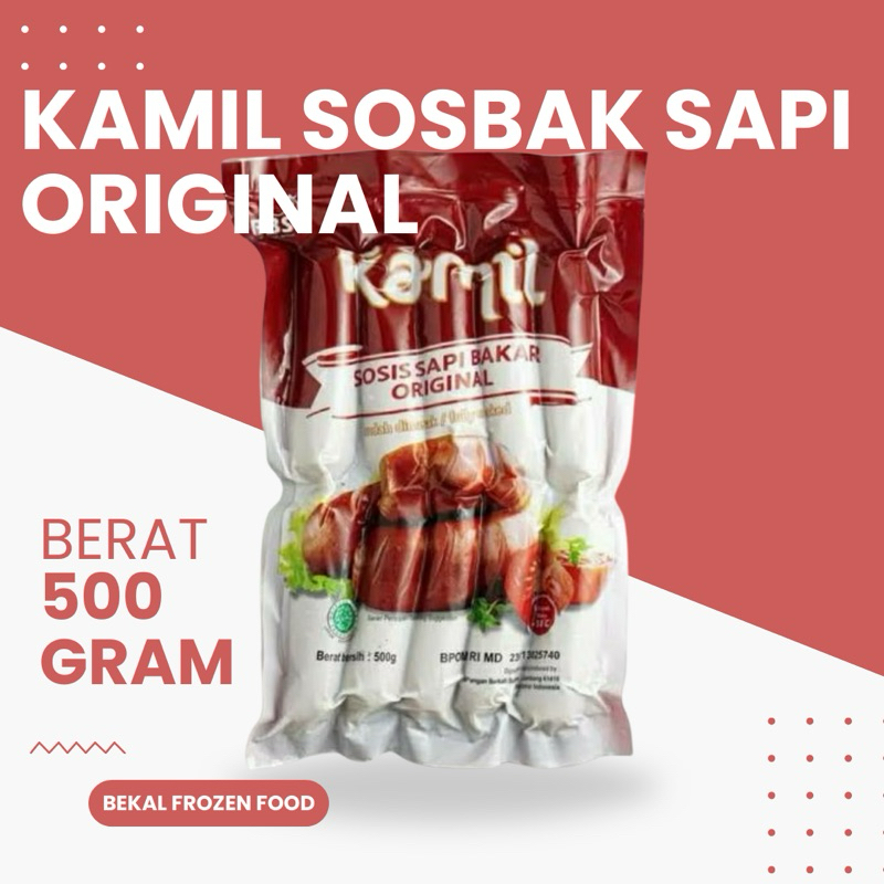 

Kamil Sosis Sapi Bakar Original 500gr isi 12