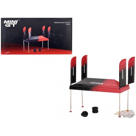Mini GT AC20 Paddock Service Tent Set ADVAN SEAL original