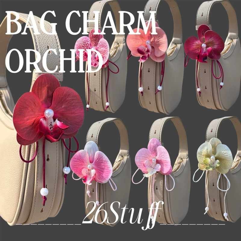 Orchid Charm // Orchid Bag Charm // Gantungan Tas Anggrek // Aksesoris Anggrek // Orchid Keychain