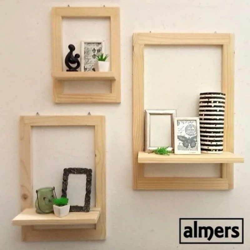 Hiasan Dinding Kayu Asli tinggi 30 cm 35 cm dan 40 cm/ Hiasan Ruang Tamu/ Tempat Penyimpanan bunga/ 