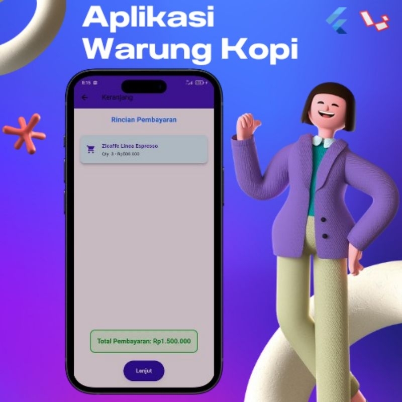 Aplikasi Warung Kopi Payment Gateway Midtrans Flutter X Laravel