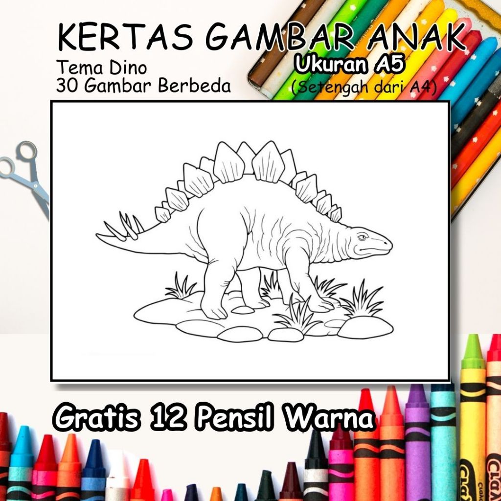 

30 Lembar Gambar Kertas Mewarnai / Coloring / Sketsa (GRATIS 12 PENSIL WARNA) Cocok Untuk Aktivitas Anak Di Rumah