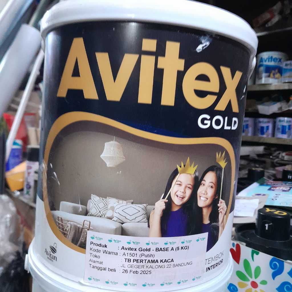 Cat Tembok Exterior dan Interior Avitex Gold Galon