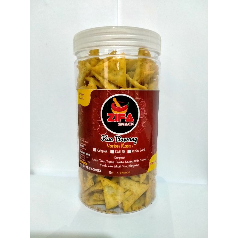 

Kue Bawang Pedas Kering Gurih Zifa Snack - Toples 250gr