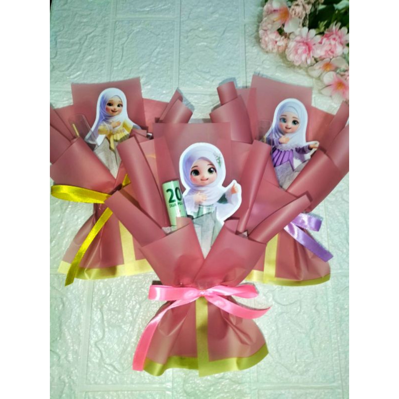 

(Harga Untuk isi 12) BUKET ANGPAO THR LEBARAN MURAH LUSINAN