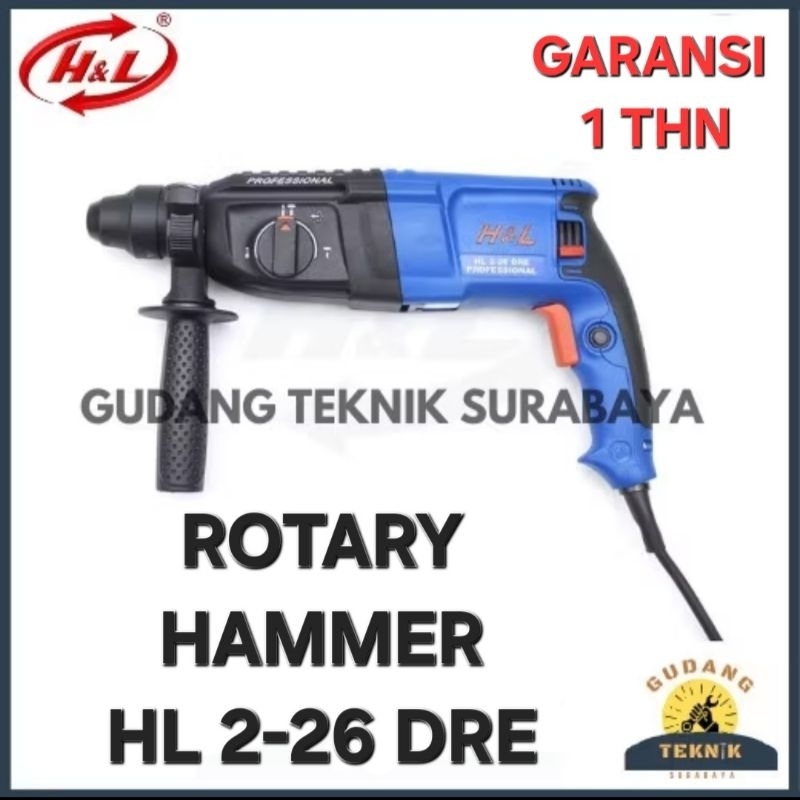 Rotary Hammer 2-26DRE HD SDS PLUS H&L / Mesin Bor Bobok 2-26DRE