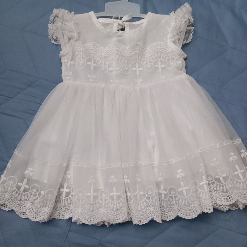 Preloved gaun anak warna putih 1Th