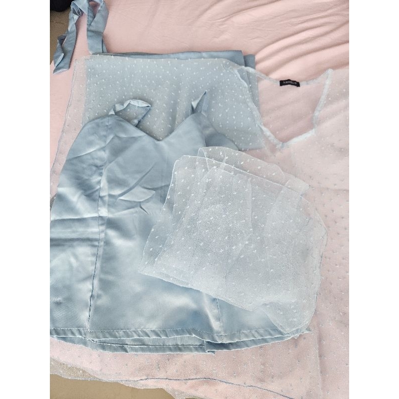 Baju Set Kondangan Wanita - Biru Muda