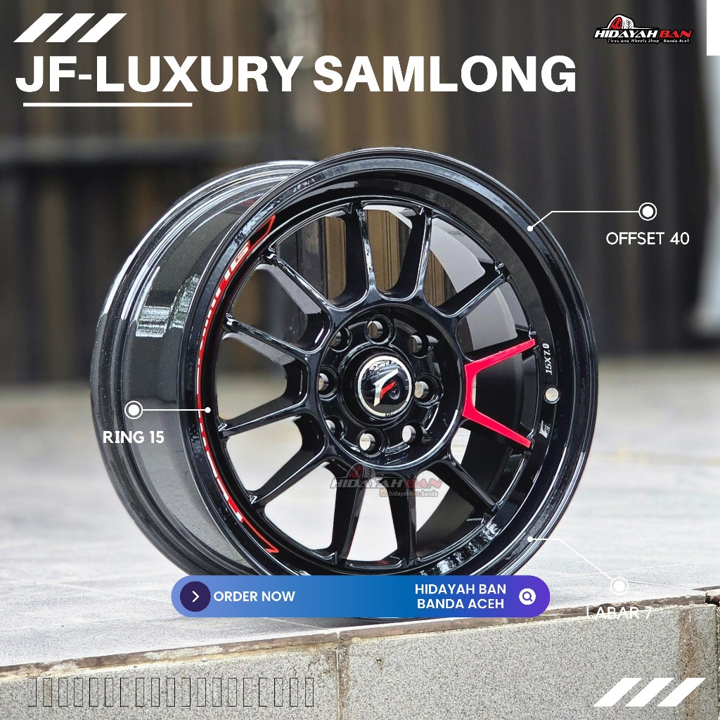 VELG JF-LUXURY SAMLONG RING 15x7 PCD 4x100/114.3 OFFSET 40