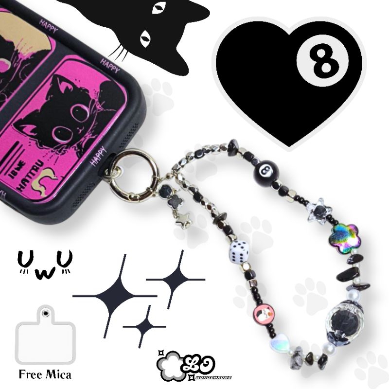 STRAP HANDPHONE 8 BALL BILLIARD