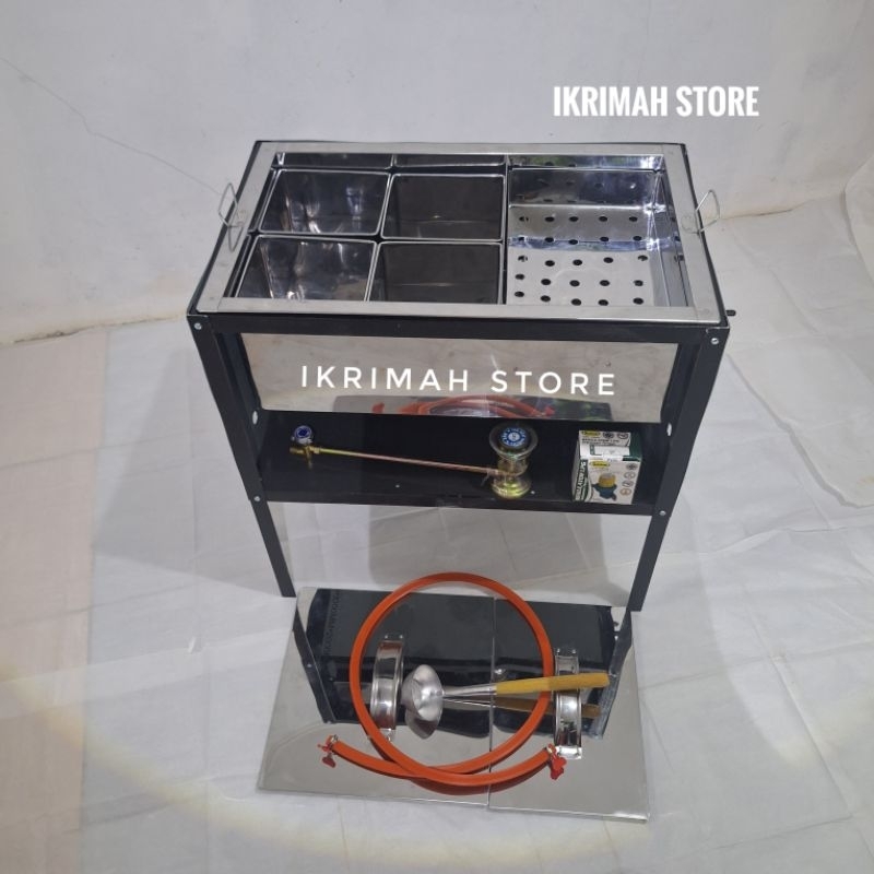 panci odeng 4 sekat / dandang odeng 4 sekat plus dandang dimsum kukusan kotak stainles