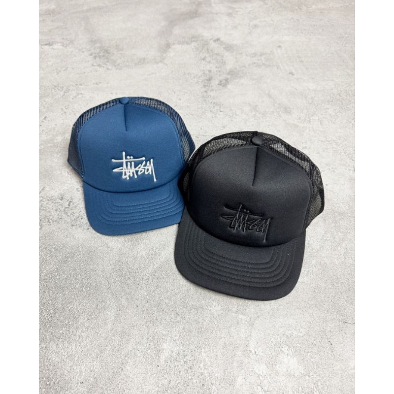 Stussy TRUCKER BIG BASIC SNAPBACK Deep Blue/topi 100% original bergaransi
