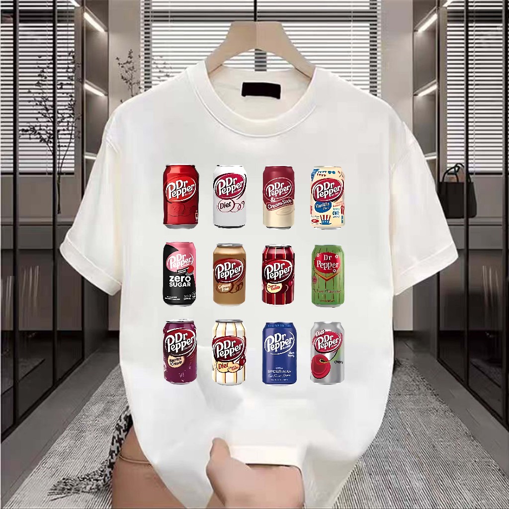 COD KAOS VIRAL 100% KATUN KAOS POP CAN DR PEPPER BAJU MINUMAN SODA NONGKRONG Heavyweight Kaos Fit T 
