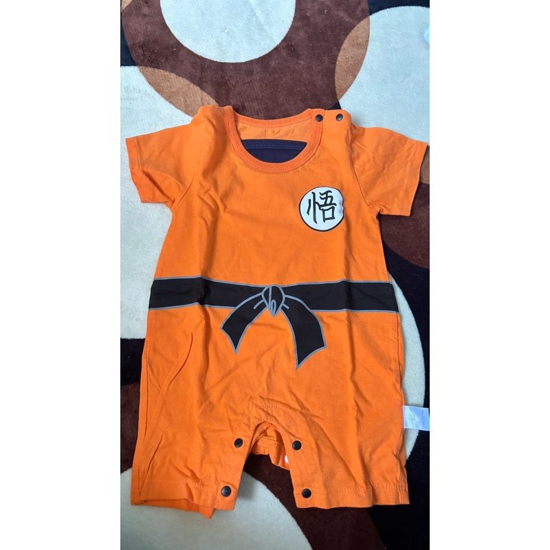 bukan branded baju romper bayi laki laki dragon ball ukuran 80 (PL)