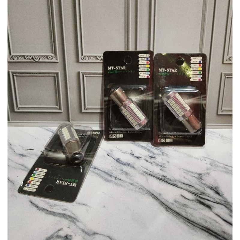 Lampu Rem LED 33 Mata 1157 Cocok Mobil - Warna Merah