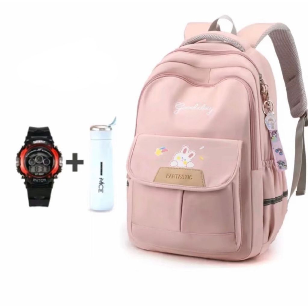 Tas Ransel Punggung Anak engan Gambar Kelinci Cocok untuk Sekolah