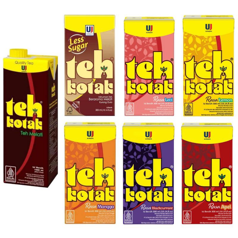 

ULTRA TEH KOTAK Jasmine blackcurrant apple apel lemon less sugar leci mangga
