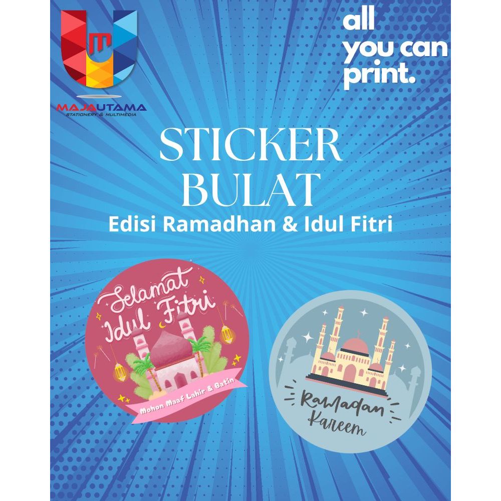 

Sticker Bulat Spesial Ramadan & Idul Fitri Hampers/Stiker Segel Box/Packaging/Toples Makanan/Label Pengiriman/Dus/Kemasan/