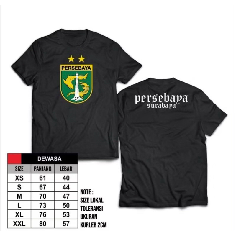 kaos LOGO PERSEBAYA SURABAYA