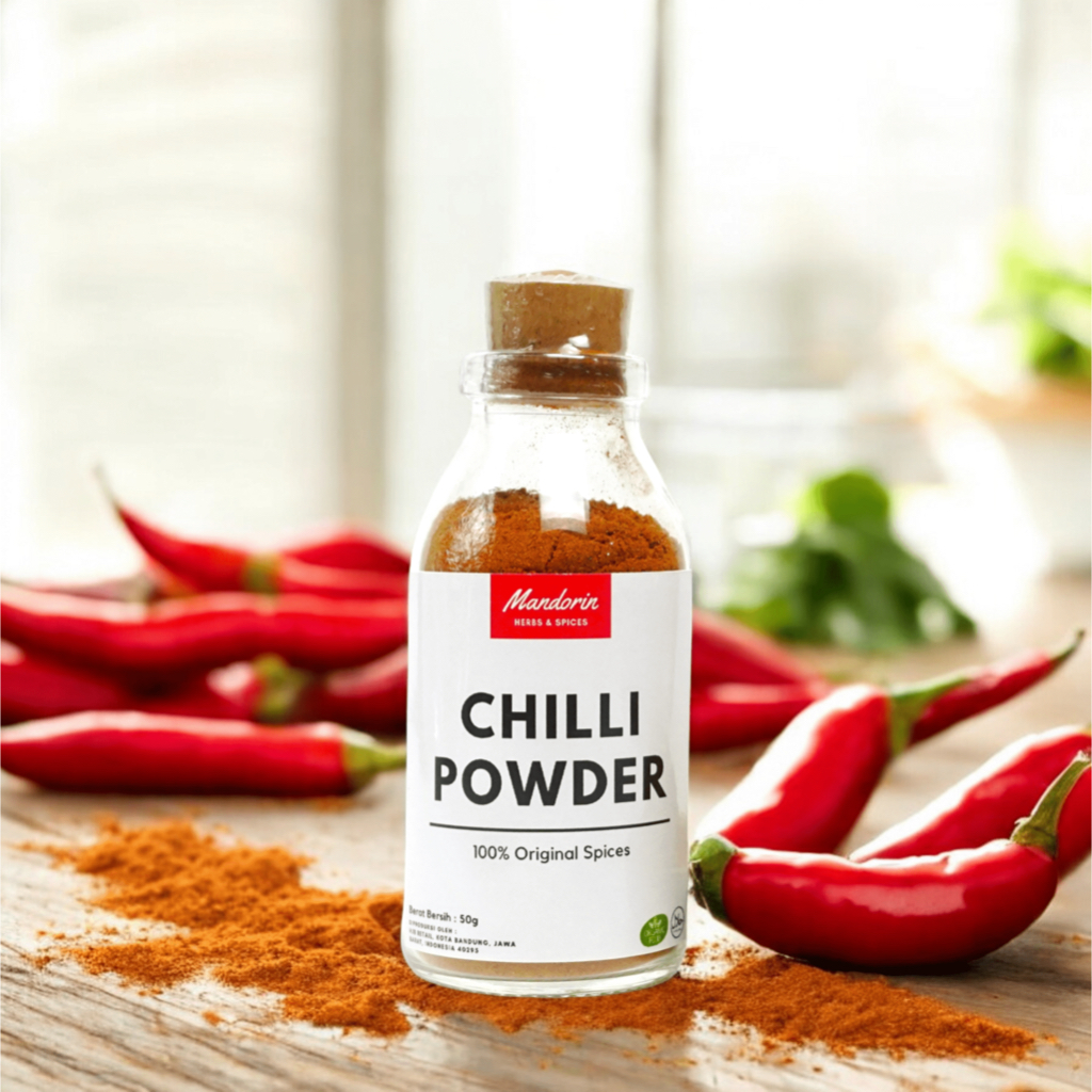

MANDORIN Cabe Bubuk / Cabai Bubuk / Chilli Powder 50g / Bumbu Dapur Lengkap