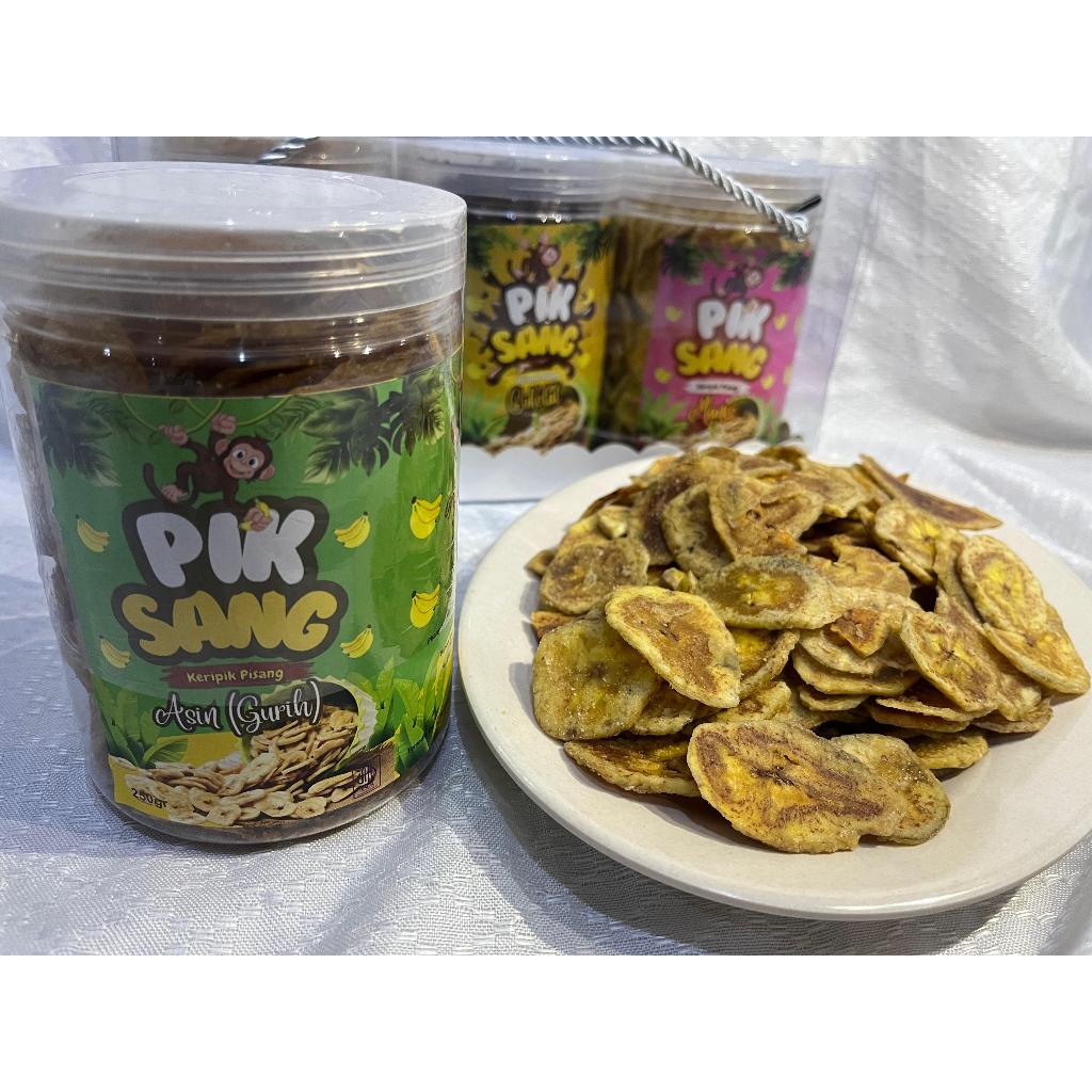 

SPESIAL PIK SANG KERIPIK PISANG RASA ASIN GURIH 250gr kemasan toples BY DAPOER INNA